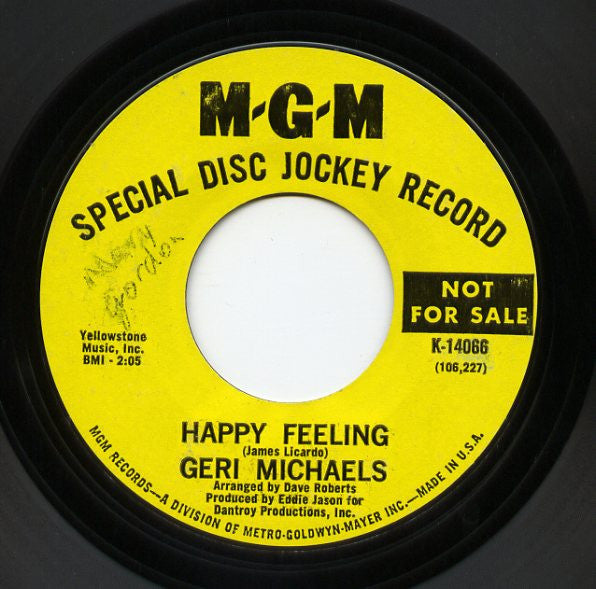 Geri Michaels : Children Of The Sun / Happy Feeling (7", Single, Promo)