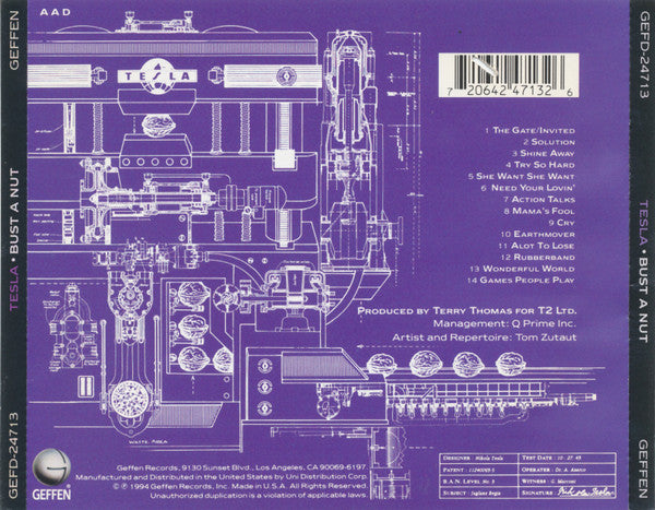 Tesla : Bust A Nut (CD, Album)