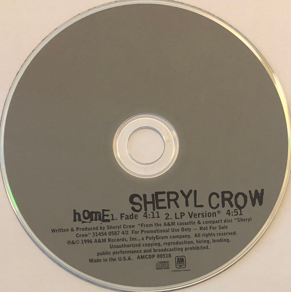 Sheryl Crow : Home (CD, Single, Promo)