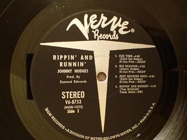 Johnny Hodges : Rippin' & Runnin' (LP, Album)