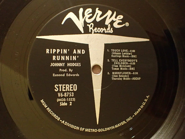 Johnny Hodges : Rippin' & Runnin' (LP, Album)