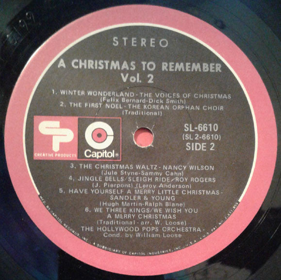 Various : A Christmas To Remember Vol. 2 (LP, Comp)