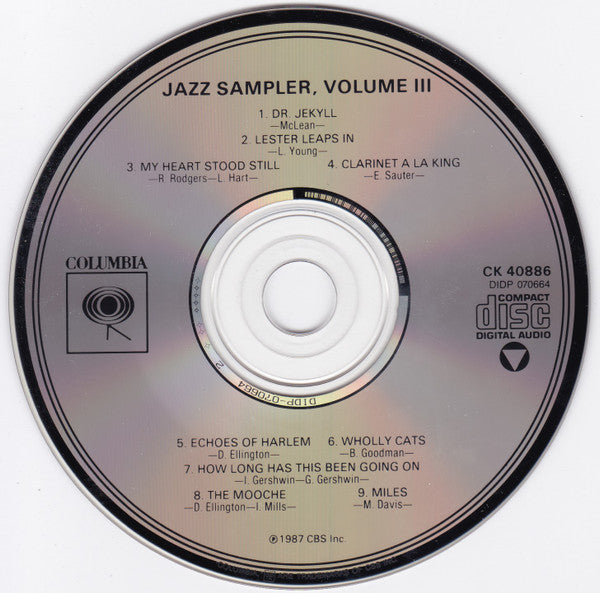 Various : Columbia Jazz Masterpieces Sampler Volume III (CD, Comp, RM)