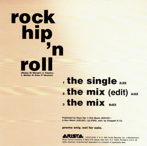 Shaka (17) : Rock Hip 'n Roll (CD, Single, Promo)