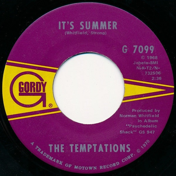 The Temptations : Ball Of Confusion (That's What The World Is Today) (7", Single, ARP)