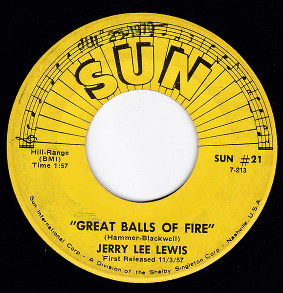 Jerry Lee Lewis : Whole Lotta Shakin' Going On / Great Balls Of Fire (7")