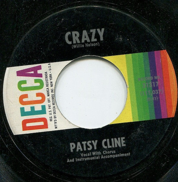 Patsy Cline : Crazy (7", Single, Mono)