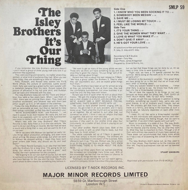 The Isley Brothers : It's Our Thing (LP, Album)