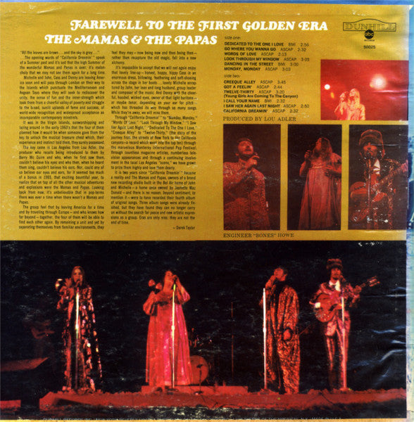 The Mamas & The Papas : Farewell To The First Golden Era (LP, Comp, RE)