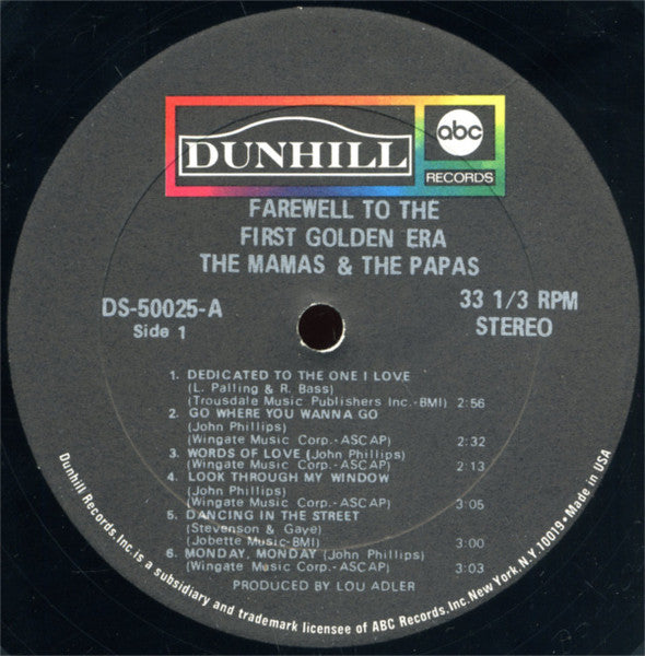 The Mamas & The Papas : Farewell To The First Golden Era (LP, Comp, RE)