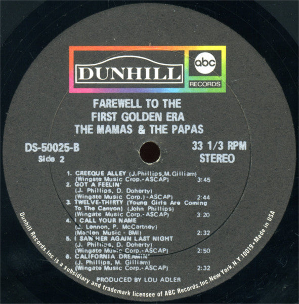 The Mamas & The Papas : Farewell To The First Golden Era (LP, Comp, RE)