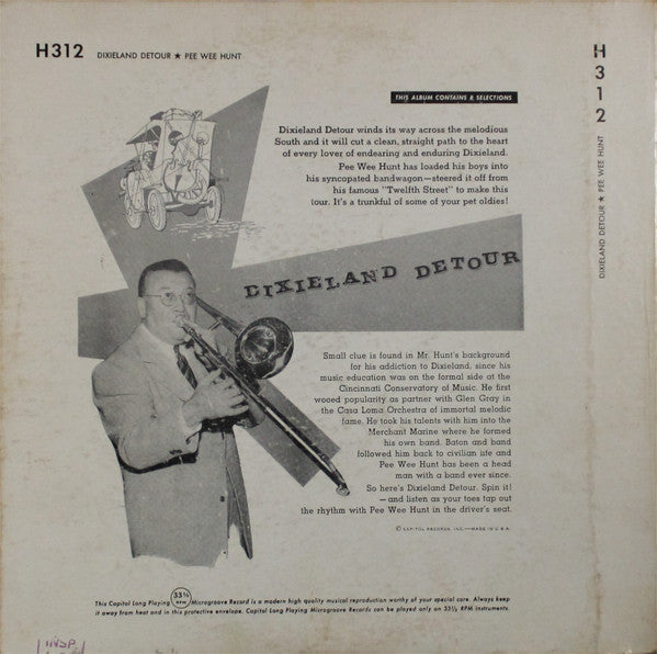Pee Wee Hunt And His Orchestra : Dixieland Detour (10", Album)
