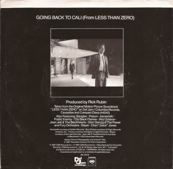 L.L. Cool J* : Going Back To Cali (7", Single, Styrene)