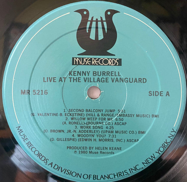 Kenny Burrell : Live At The Village Vanguard (LP, Album, PRC)