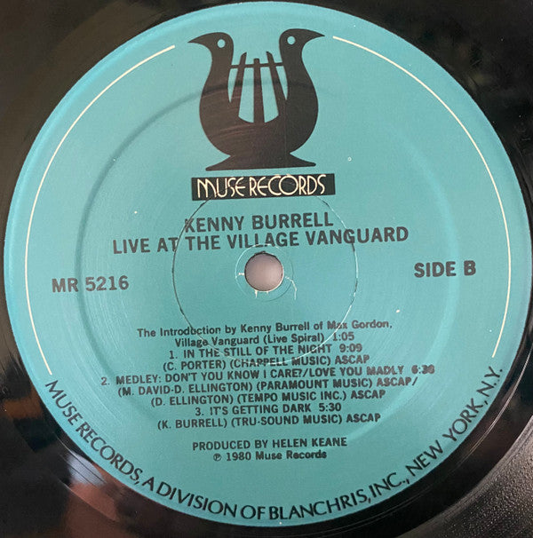 Kenny Burrell : Live At The Village Vanguard (LP, Album, PRC)