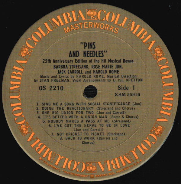 Harold Rome : Pins And Needles (LP, Album, RE, Pit)