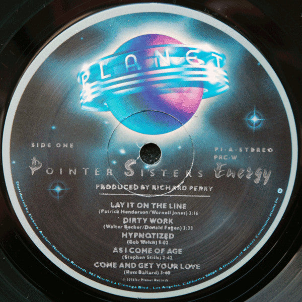 Pointer Sisters : Energy (LP, Album, PRC)
