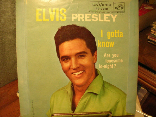 Elvis Presley : Are You Lonesome To-Night? (7", Ind)