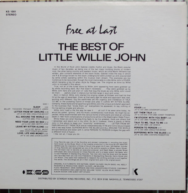 Little Willie John : Free At Last (LP, Comp)
