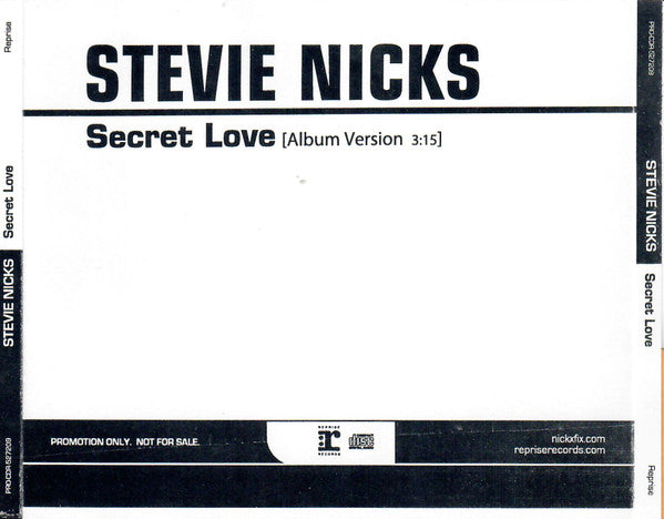 Stevie Nicks : Secret Love (CD, Single, Promo)