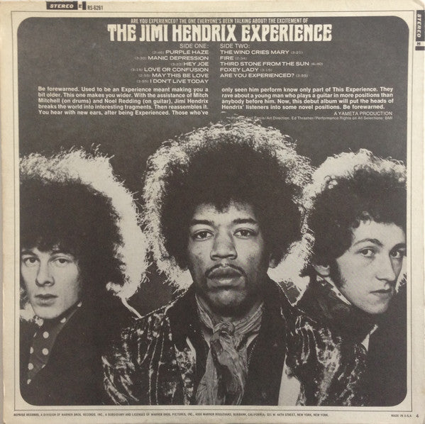 The Jimi Hendrix Experience : Are You Experienced (LP, Album, RE)