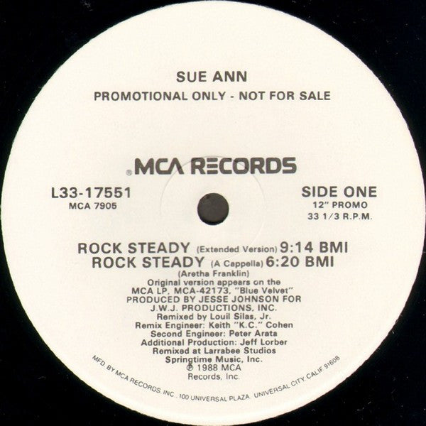 Sue Ann Carwell : Rock Steady (12", Promo)