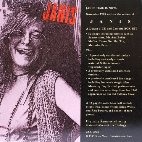 Janis Joplin : Six Sides Of Janis (CD, Promo)