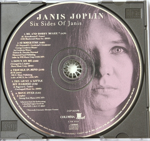 Janis Joplin : Six Sides Of Janis (CD, Promo)