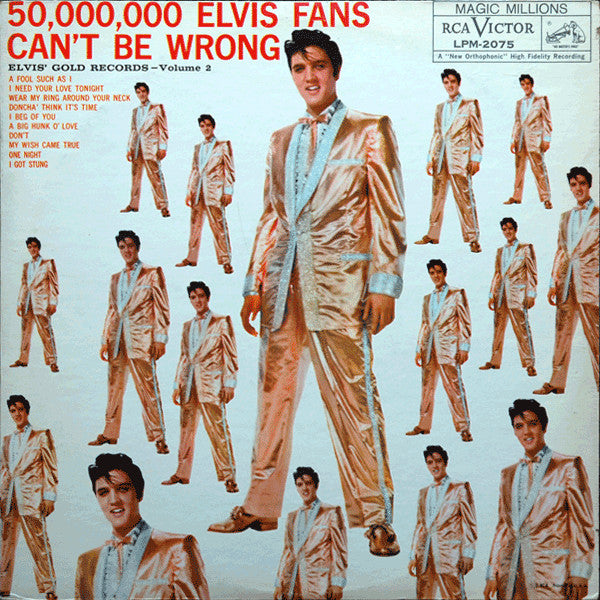 Elvis Presley : 50,000,000 Elvis Fans Can't Be Wrong (Elvis' Gold Records, Vol. 2) (LP, Comp, Mono, Hol)