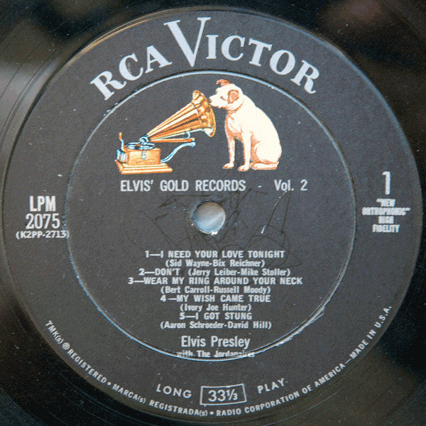 Elvis Presley : 50,000,000 Elvis Fans Can't Be Wrong (Elvis' Gold Records, Vol. 2) (LP, Comp, Mono, Hol)