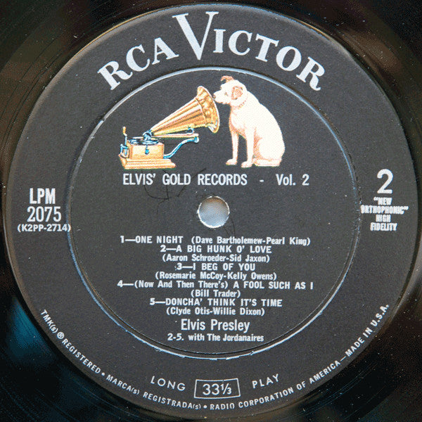 Elvis Presley : 50,000,000 Elvis Fans Can't Be Wrong (Elvis' Gold Records, Vol. 2) (LP, Comp, Mono, Hol)