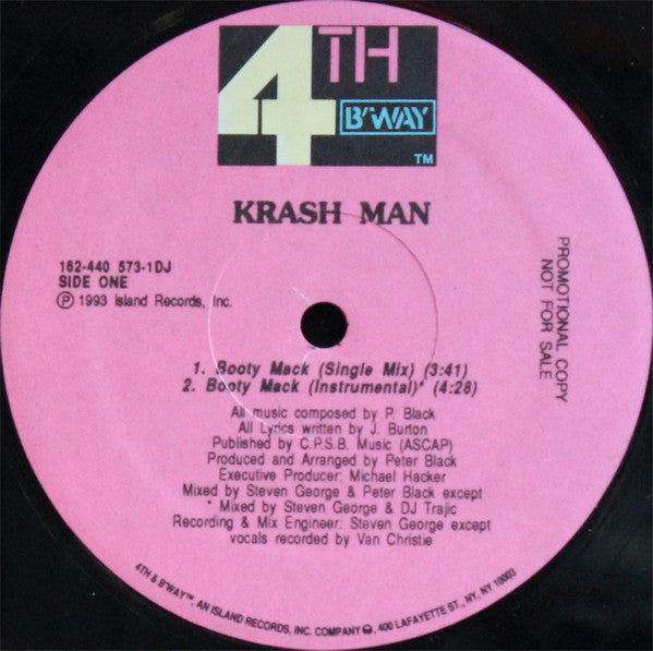 Krash Man : Booty Mack (12", Promo)