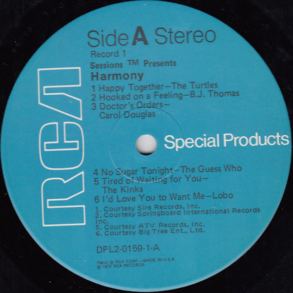 Various : Sessions Presents Harmony (2xLP, Comp)