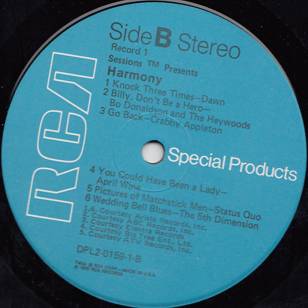 Various : Sessions Presents Harmony (2xLP, Comp)