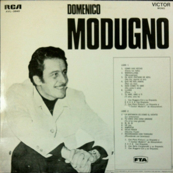 Domenico Modugno : Domenico Modugno (LP, Comp, Mono)