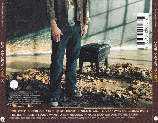 Gavin DeGraw : Chariot (CD, Album)