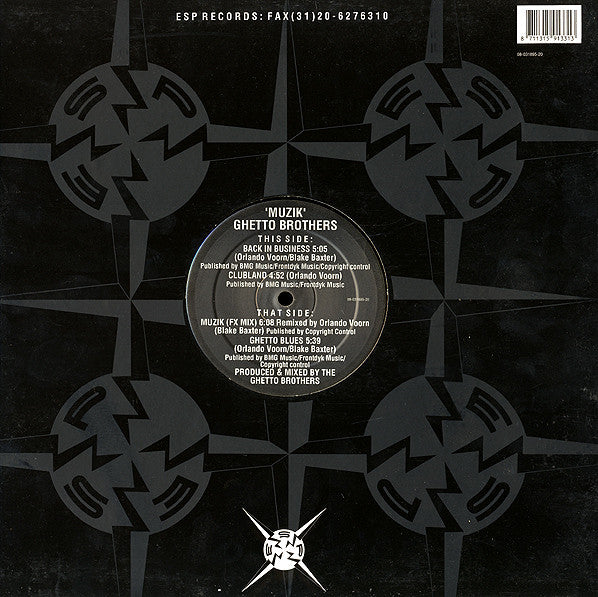 Ghetto Brothers : Muzik (12")