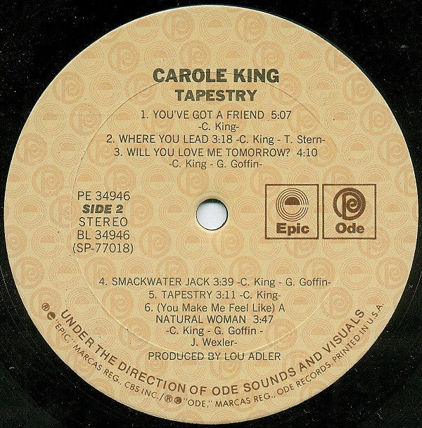 Carole King : Tapestry (LP, Album, RE, Pit)