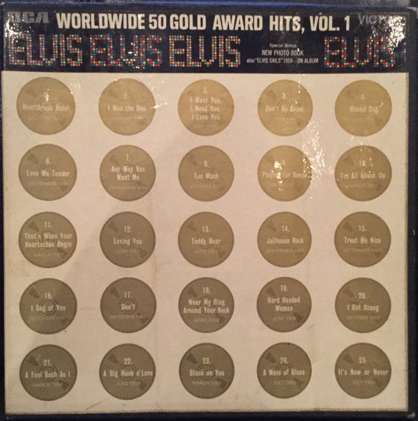 Elvis Presley : Worldwide 50 Gold Award Hits, Vol. 1 (4xLP, Comp, Mono + Box)