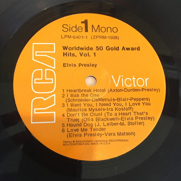 Elvis Presley : Worldwide 50 Gold Award Hits, Vol. 1 (4xLP, Comp, Mono + Box)