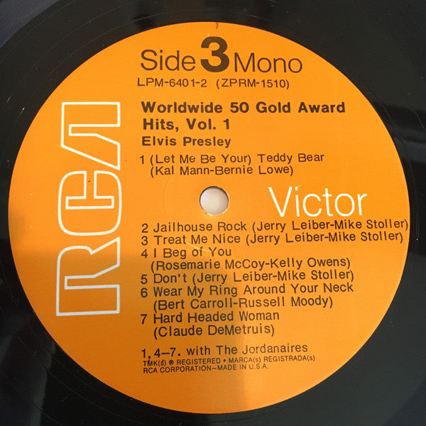 Elvis Presley : Worldwide 50 Gold Award Hits, Vol. 1 (4xLP, Comp, Mono + Box)