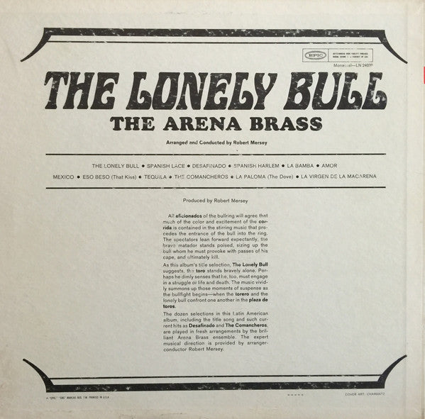 The Arena Brass : The Lonely Bull (LP, Mono)