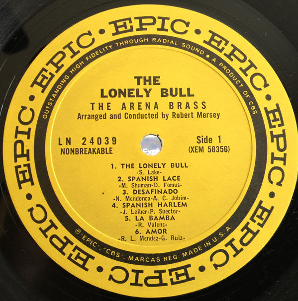 The Arena Brass : The Lonely Bull (LP, Mono)