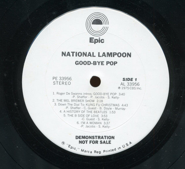 National Lampoon : Good-Bye Pop 1952-1976 (LP, Album, Promo)