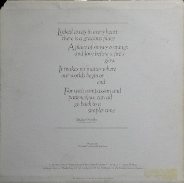 Michael Katakis : A Simpler Time (LP, Album, Promo)