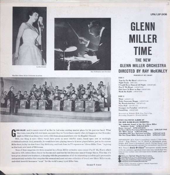The New Glenn Miller Orchestra Directed By Ray McKinley : Glenn Miller Time (LP, Album)