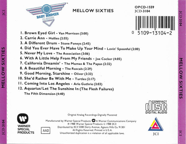 Various : Mellow Sixties (CD, Comp)