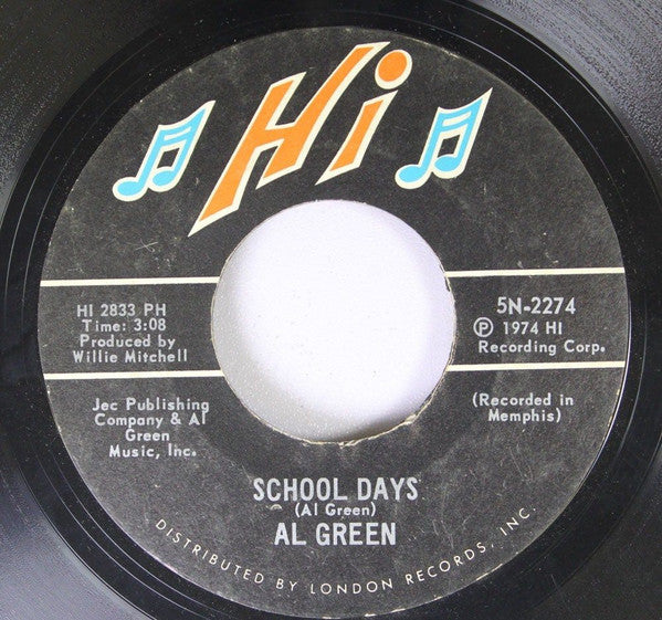 Al Green : Sha-la-la (Make Me Happy) / School Days (7", Single, Styrene, PH )