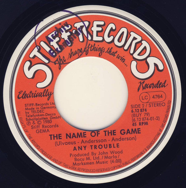 Any Trouble : 2nd Choice (7", Single)