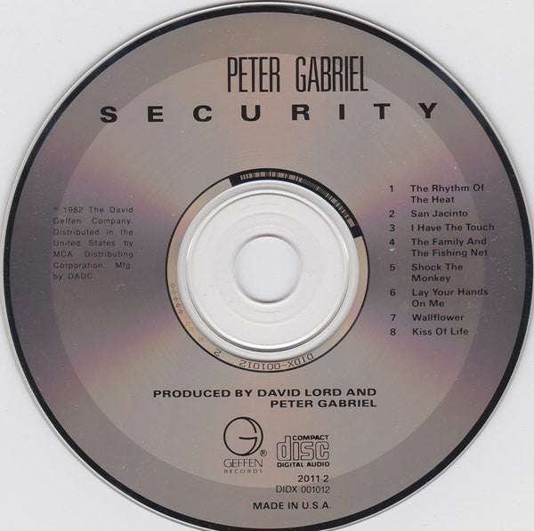 Peter Gabriel : Security (CD, Album, RE, RP)